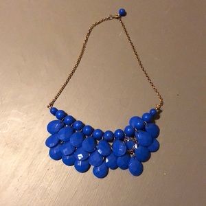 Blue and Gold chunky necklace